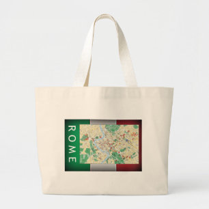 Rome Map Grote Tote Bag