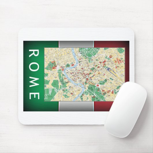 Rome Map Muismat (Met muis)