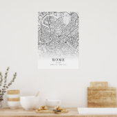 Rome Map Poster (Keuken)