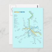 ROME METRO BRIEFKAART (Voorkant / Achterkant)