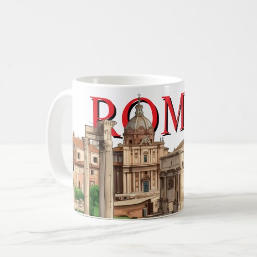 Rome Mok – Romeins Forum | Souvenir koffiekop (Voorkant links)