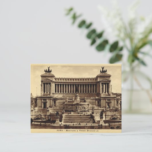 Rome, monument van Vittorio Emanuelle II Briefkaart (Staand voorkant)