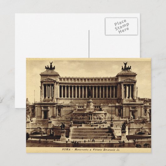 Rome, monument van Vittorio Emanuelle II Briefkaart (Voorkant / Achterkant)