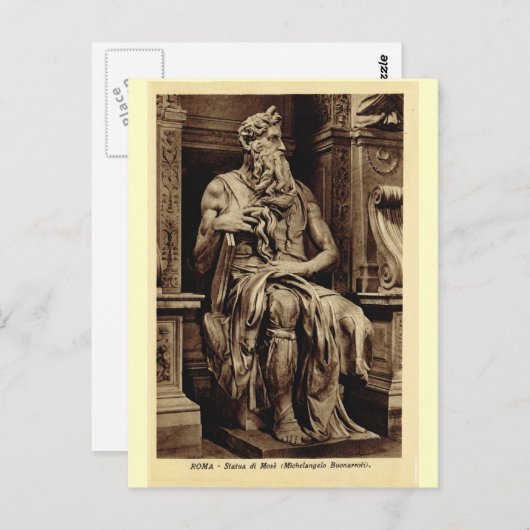 Rome, Mozes, door Michelangelo Briefkaart (Voorkant / Achterkant)