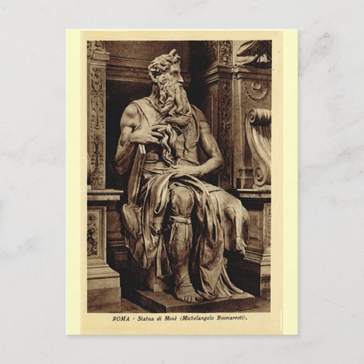 Rome, Mozes, door Michelangelo Briefkaart (Voorkant)