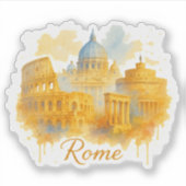 Rome Neon Pop-Art Straatstijl Sticker (Voorkant)