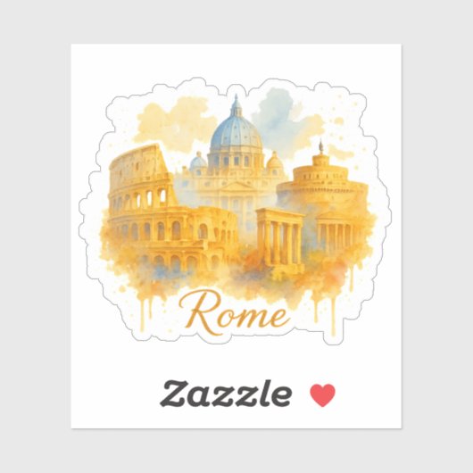 Rome Neon Pop-Art Street Style Sticker (Vel)