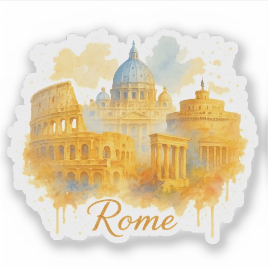 Rome Neon Pop-Art Street Style Sticker (Voorkant)