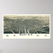 Rome, NY Panoramic Map - 1886 Poster (Voorkant)