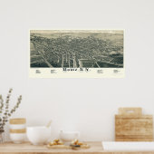 Rome, NY Panoramic Map - 1886 Poster (Keuken)
