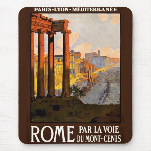 Rome op Dawn Par La Voie Travel Poster 1920 Muismat (Voorkant)
