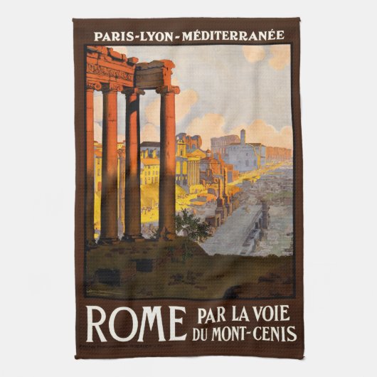 Rome op Dawn Par La Voie Travel Poster 1920 Theedoek (Verticaal)