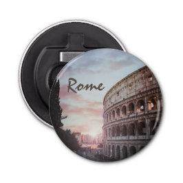 Rome Oude Architectuur zonsondergang stadsbeeld Button Flesopener