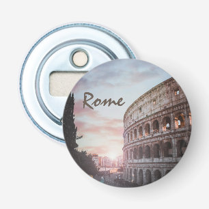Rome Oude Architectuur zonsondergang stadsbeeld Button Flesopener