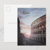 Rome Oude Architectuur zonsondergang stadsbeeld Feestdagenkaart (Voorkant / Achterkant)