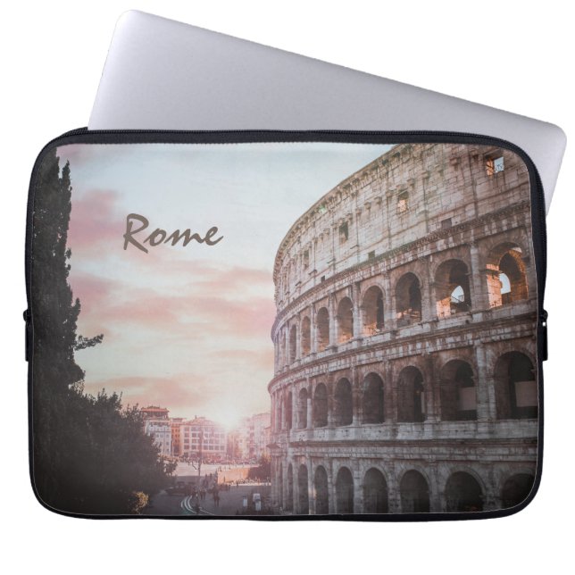 Rome Oude Architectuur zonsondergang stadsbeeld Laptop Sleeve (Voorkant)