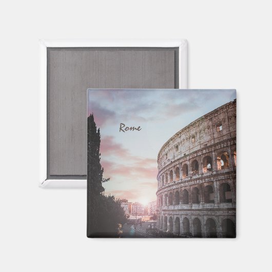 Rome Oude Architectuur zonsondergang stadsbeeld Magneet (Voorkant / Achterkant)