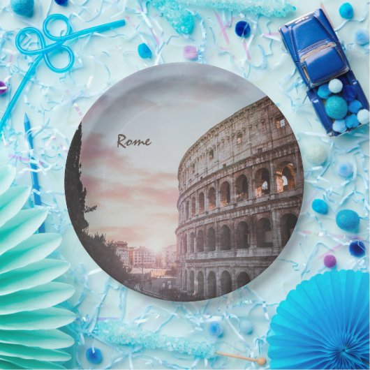 Rome Oude Architectuur zonsondergang stadsbeeld Papieren Bordje (Feest)