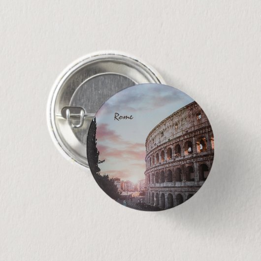 Rome Oude Architectuur zonsondergang stadsbeeld Ronde Button 3,2 Cm (Voorkant /achterkant)