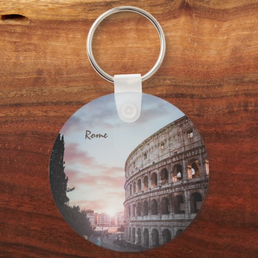 Rome Oude Architectuur zonsondergang stadsbeeld Sleutelhanger (Voorkant)