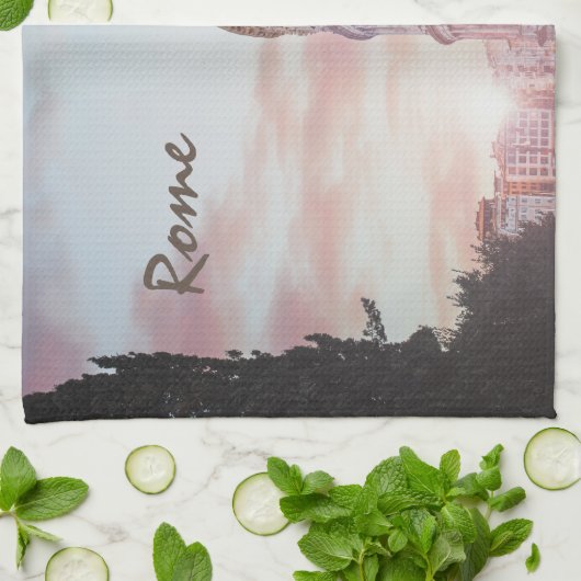Rome Oude Architectuur zonsondergang stadsbeeld Theedoek (Gevouwen)