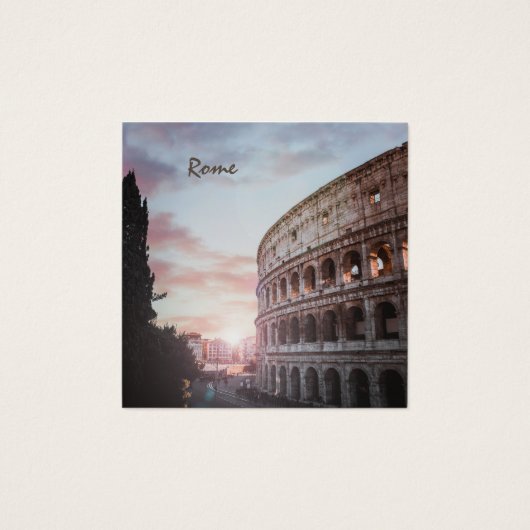 Rome Oude Architectuur zonsondergang stadsbeeld Vierkante Visitekaartjes (Voorkant)
