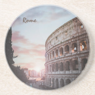 Rome Oude Architectuur zonsondergang stadsbeeld Zandsteen Onderzetter