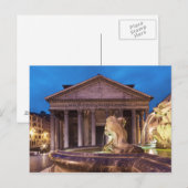Rome - Pantheon bij nacht briefkaart (Voorkant / Achterkant)