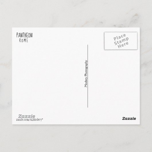 Rome (Pantheon) Briefkaart (Achterkant)