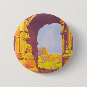 Rome par le trein deluxe ronde button 5,7 cm