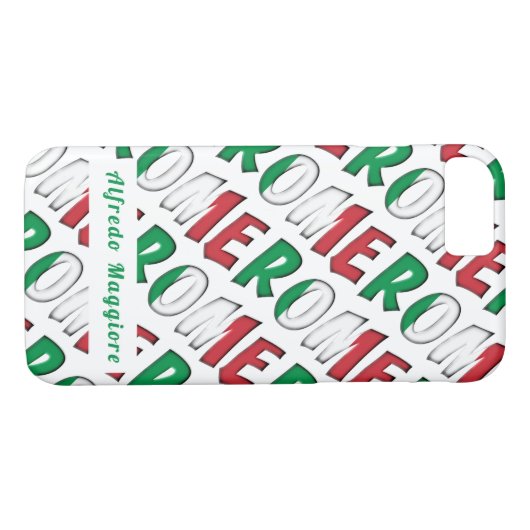 Rome Patroonvlag Italiaanse kleuren naam toevoegen Case-Mate iPhone Case (Achterkant (Horizontaal))
