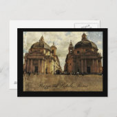 Rome, Piazza del Popolo Briefkaart (Voorkant / Achterkant)