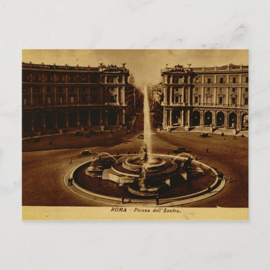 Rome, Piazza dell' Esedra 1890 Briefkaart (Voorkant)