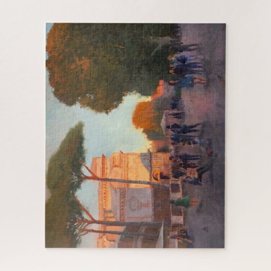 Rome Piazza in het 's avonds licht schilderen uitd Legpuzzel (Verticaal)