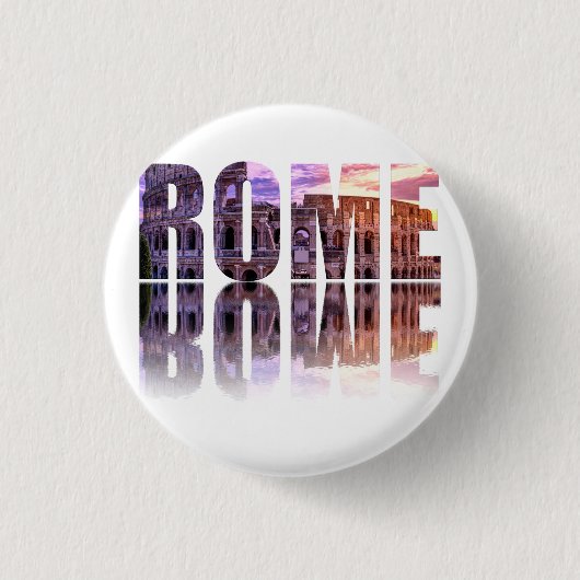 Rome-plein Ronde Button 3,2 Cm (Voorkant)
