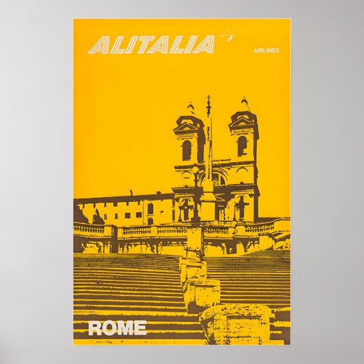 Rome Print Italië Kunst Alitalia Reisposter (Voorkant)