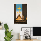 Rome Reisposter Italië Kunst Amerikaanse Print (Thuiskantoor)