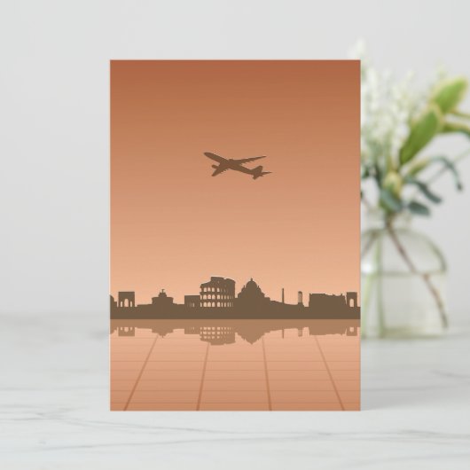 Rome-reisuitnodigingen Kaart (Staand voorkant)