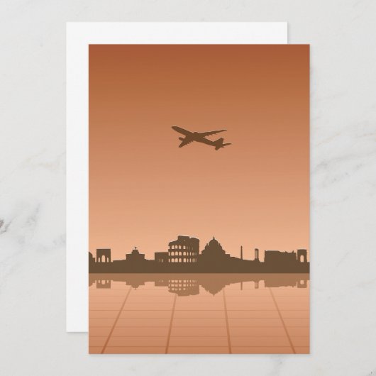 Rome-reisuitnodigingen Kaart (Voorkant / Achterkant)