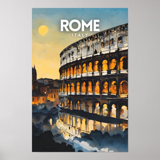 Rome reizen nostalgisch poster (Voorkant)