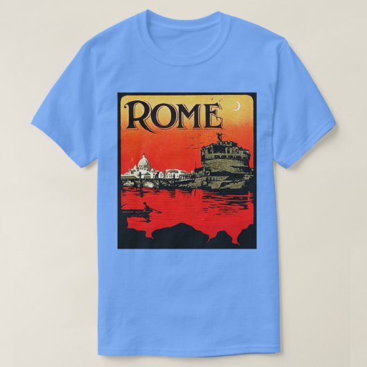 Rome Retro 80s Reizen Toeristisch Souvenir T-shirt (Design voorkant)