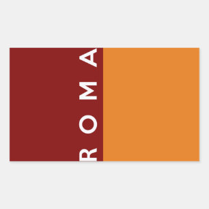 rome roma city vlag italië land tekstnaam rechthoekige sticker