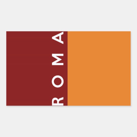 rome roma city vlag italië land tekstnaam rechthoekige sticker (Voorkant)