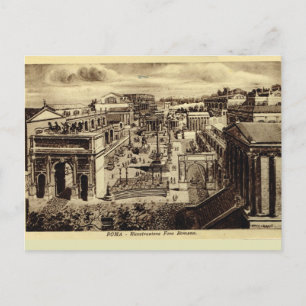 Rome, Roman Forum, kunstenaarsindruk Briefkaart