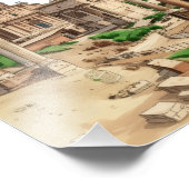 Rome Roman Forum watercolor poster  (Hoek)