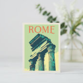 Rome, roman ruins illustratie Italië Briefkaart (Staand voorkant)