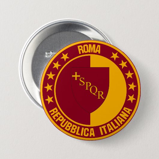 Rome Ronde Button 7,6 Cm (Voorkant /achterkant)