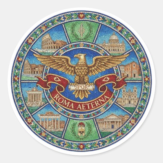 ROME RONDE STICKER (Voorkant)