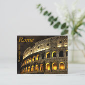 Rome - 's nachts Coliseum Briefkaart (Staand voorkant)