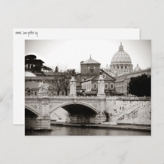 Rome, San Peter Square Briefkaart (Voorkant / Achterkant)